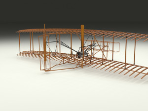 rocket locomotive and wright flyer pack 3Dモデル
