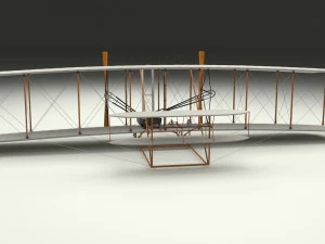 rocket locomotive and wright flyer pack 3D Model