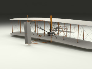 rocket locomotive and wright flyer pack 3Dモデル