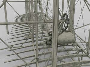 rocket locomotive and wright flyer pack 3Dモデル