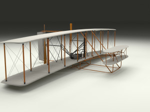 rocket locomotive and wright flyer pack 3Dモデル