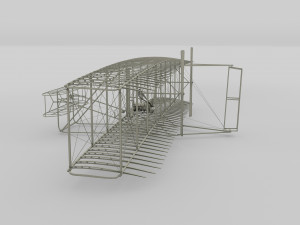 rocket locomotive and wright flyer pack 3Dモデル