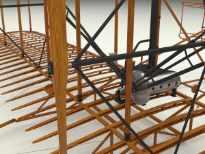 rocket locomotive and wright flyer pack 3D Model