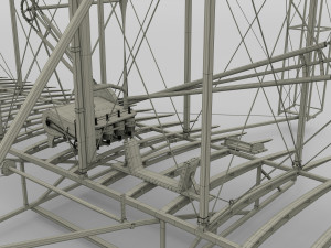 rocket locomotive and wright flyer pack 3Dモデル