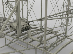 rocket locomotive and wright flyer pack 3D Model