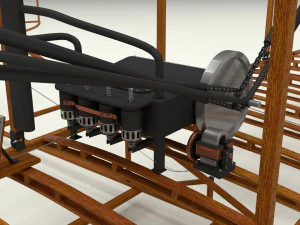 rocket locomotive and wright flyer pack 3D Model