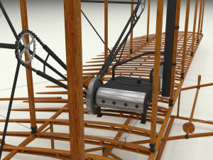 rocket locomotive and wright flyer pack 3Dモデル
