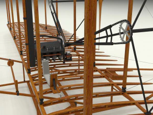 rocket locomotive and wright flyer pack 3D Model