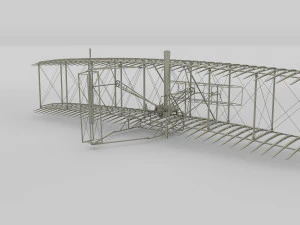 rocket locomotive and wright flyer pack 3D Model