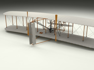 rocket locomotive and wright flyer pack 3Dモデル