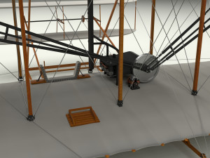 rocket locomotive and wright flyer pack 3Dモデル