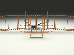 rocket locomotive and wright flyer pack 3Dモデル