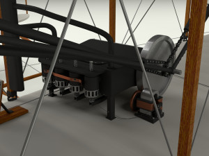 rocket locomotive and wright flyer pack 3Dモデル