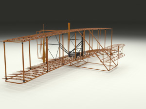rocket locomotive and wright flyer pack 3Dモデル