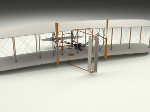 rocket locomotive and wright flyer pack 3Dモデル
