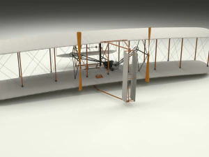 rocket locomotive and wright flyer pack 3D Model