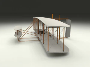 rocket locomotive and wright flyer pack 3D Model