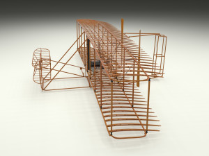 rocket locomotive and wright flyer pack 3Dモデル