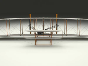rocket locomotive and wright flyer pack 3D Model