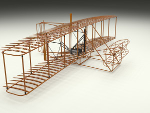 rocket locomotive and wright flyer pack 3Dモデル