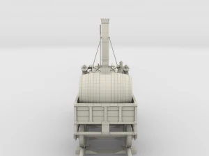 rocket locomotive and wright flyer pack 3D Model