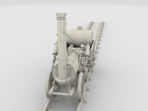 rocket locomotive and wright flyer pack 3Dモデル
