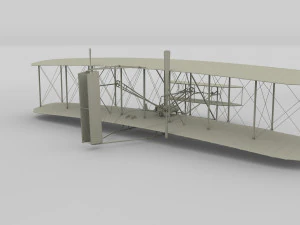 rocket locomotive and wright flyer pack 3D Model