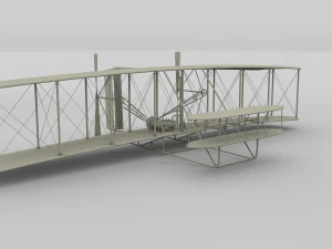 rocket locomotive and wright flyer pack 3D Model