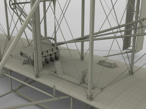 rocket locomotive and wright flyer pack 3D Model
