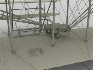 rocket locomotive and wright flyer pack 3D Model