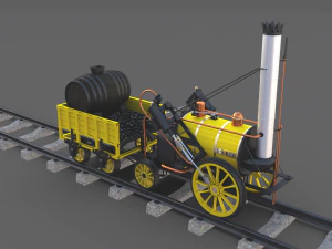 rocket locomotive and wright flyer pack 3D Model