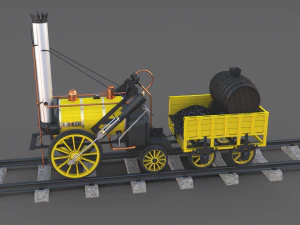 rocket locomotive and wright flyer pack 3D Model