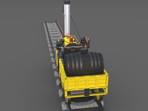 rocket locomotive and wright flyer pack 3Dモデル