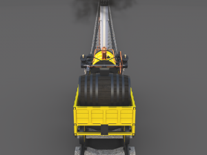 animated rocket locomotive and wright flyer pack Modelo 3D