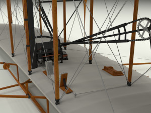 animated rocket locomotive and wright flyer pack Modelo 3D