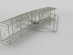 animated rocket locomotive and wright flyer pack Modelo 3D