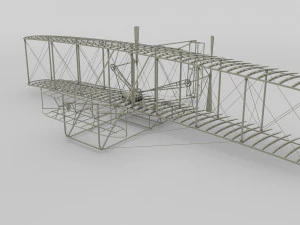 animated rocket locomotive and wright flyer pack 3D Model