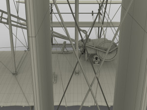 animated rocket locomotive and wright flyer pack Modelo 3D