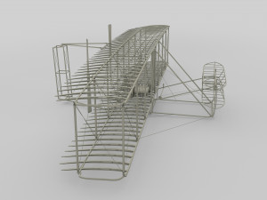 animated rocket locomotive and wright flyer pack Modelo 3D