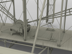 animated rocket locomotive and wright flyer pack Modelo 3D