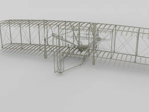 animated rocket locomotive and wright flyer pack 3D Model