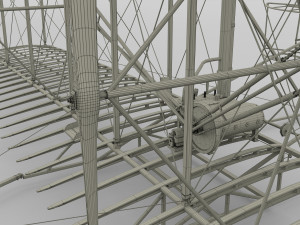 animated rocket locomotive and wright flyer pack Modelo 3D
