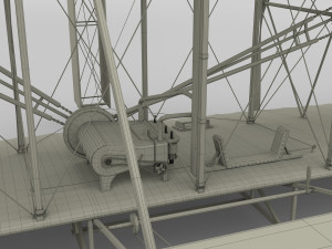 animated rocket locomotive and wright flyer pack Modelo 3D
