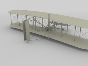 animated rocket locomotive and wright flyer pack Modelo 3D
