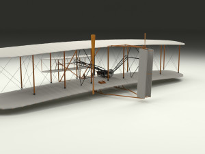 animated rocket locomotive and wright flyer pack Modelo 3D