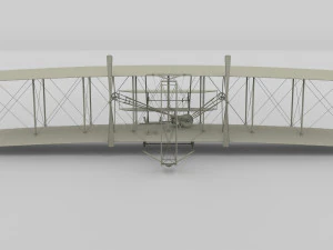 animated rocket locomotive and wright flyer pack 3D Model