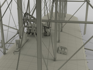 animated rocket locomotive and wright flyer pack Modelo 3D