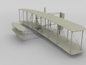animated rocket locomotive and wright flyer pack Modelo 3D