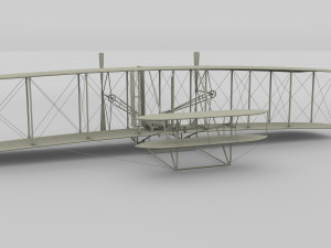 animated rocket locomotive and wright flyer pack Modelo 3D