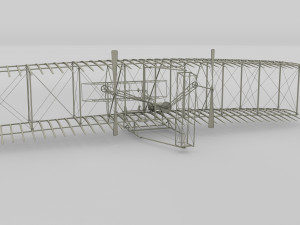 animated rocket locomotive and wright flyer pack Modelo 3D